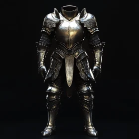 Shining Suit of Medieval Knight Armor