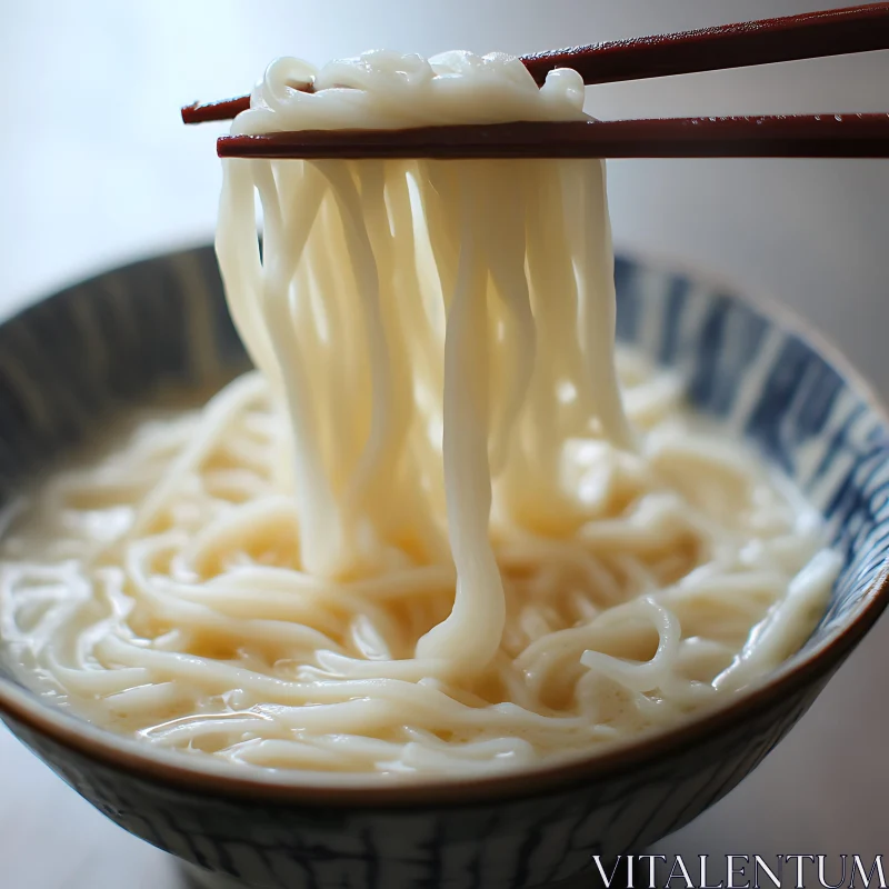 AI ART Japanese Udon Noodle Close-Up