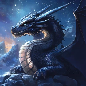 Fantasy Dragon in the Night