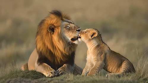 Lion's Tender Moment