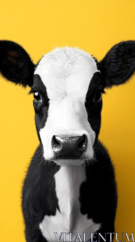 Colorful Cow Art AI Image