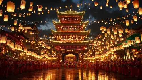 City of Lanterns at Night