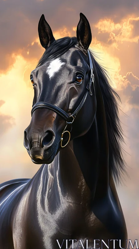 AI ART Elegant Equine Silhouette