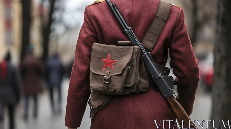 Military Uniform with Red Star AI Image