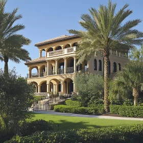 Elegant Mediterranean Villa Surrounded by Palm Trees