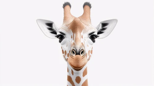 Giraffe Face Close-Up