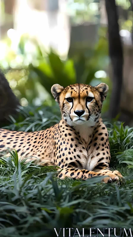 Cheetah in Natural Habitat AI Image