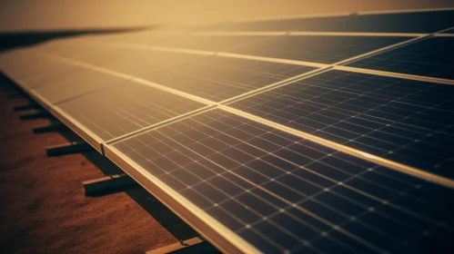 Vintage Sepia-Toned Solar Panels in Desert | Engineering and Design