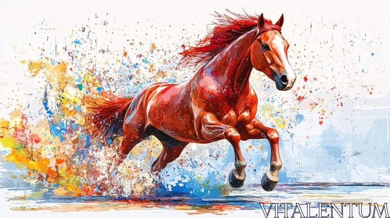 Dynamic Horse Art AI Image