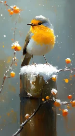 Artistic Winter Bird