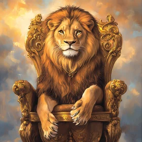 Regal Lion Portrait