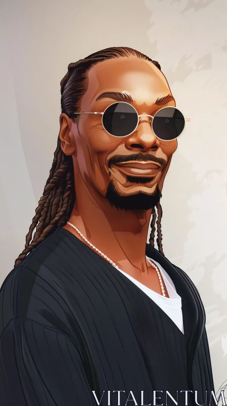 AI ART Snoop Dogg Illustrated Portrait