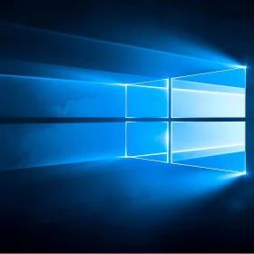 Blue Light Windows Logo Abstract Art
