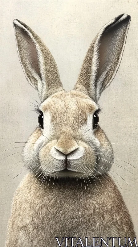 Lifelike Rabbit Art with Fine Details AI Image