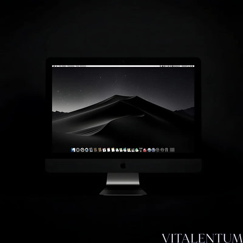 Minimalistic Computer Screen Display AI Image