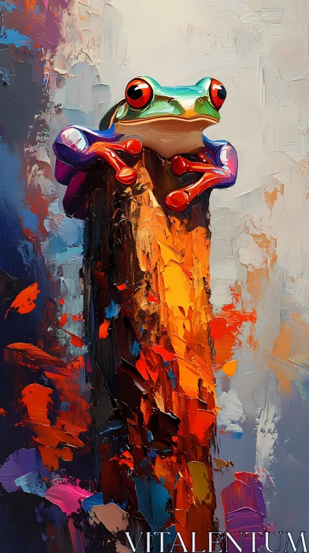 AI ART Vivid Frog Art