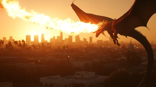 Sunset Dragon Over Los Angeles