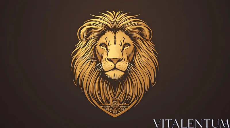 Lion Head Graphic AI Image