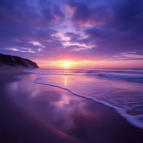 Coastal Sunset at Dusk