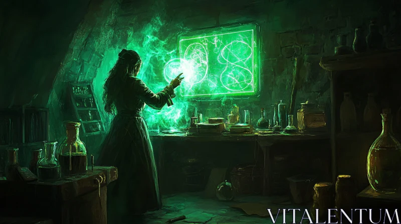 AI ART Enchantress's Laboratory: Brewing Magic Potions