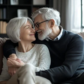 Mature Couple Embracing with Love