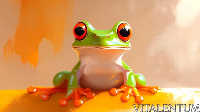 Colorful Frog Artwork AI Image