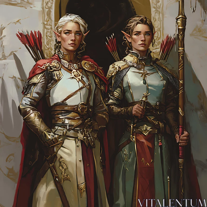 AI ART Elven Protectors: A Fantasy Portrait