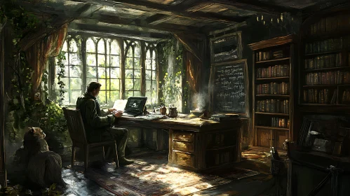 Man in a Library