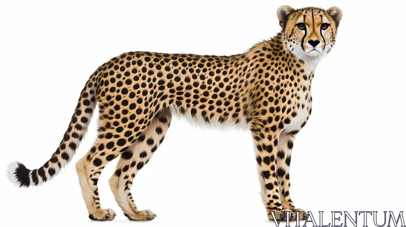 Elegant Cheetah in Profile AI Image