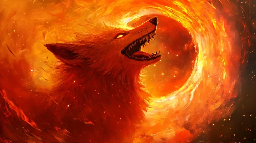 Mythical Fiery Fox