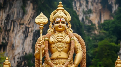 Majestic Murugan Deity Sculpture