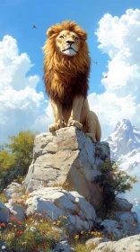 Lion Overlooking Its Domain