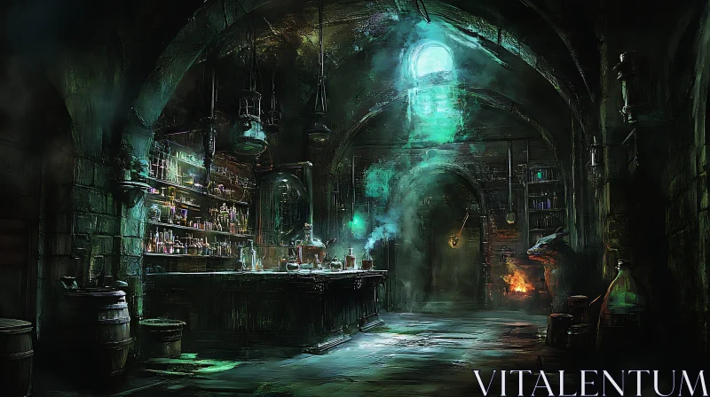 AI ART Mysterious Alchemist's Chamber