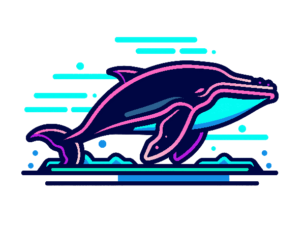 Modern Whale Illustration for Apparel POD Design