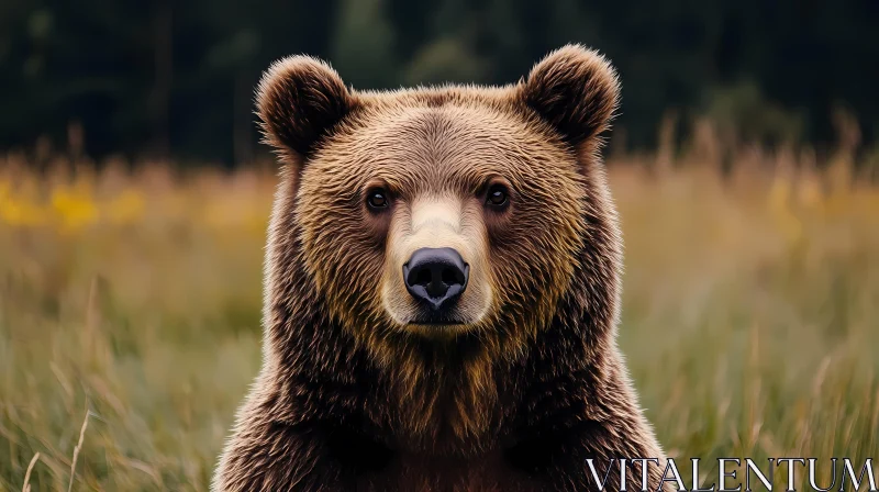 Regal Bear Amidst Nature AI Image