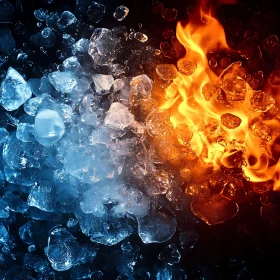 Fiery and Icy Interplay: Elemental Contrast
