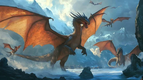Dragons Over the Misty Peaks