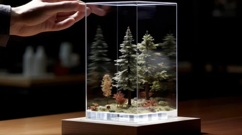 Captivating Glass Case Art: Lifelike Renderings of Pine Trees | Vivaltek
