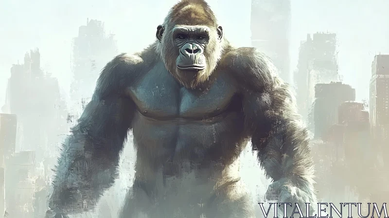 Giant Urban Gorilla AI Image