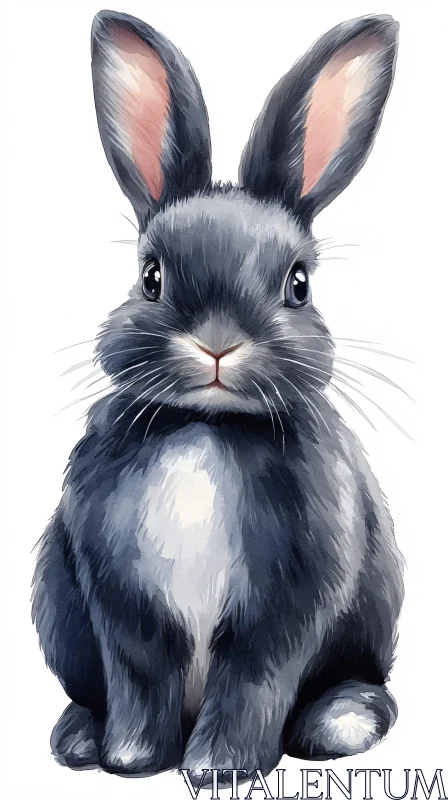 AI ART Charming Furry Bunny Art