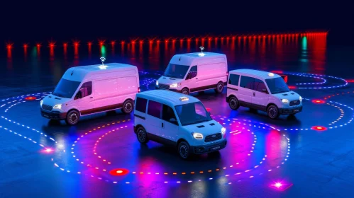 Vibrant Fleet of Cars in Motion | Transportcore Design
