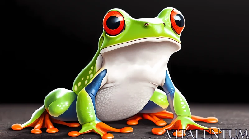 Colorful Amphibian Art AI Image