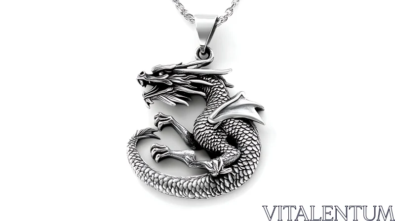 Silver Dragon Pendant AI Image