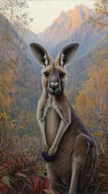 Kangaroo and Mountains