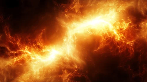 Fiery Inferno of Swirling Flames