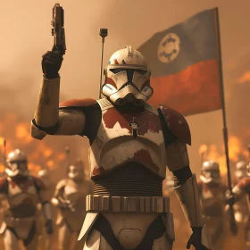 Clone Trooper with Raised Blaster