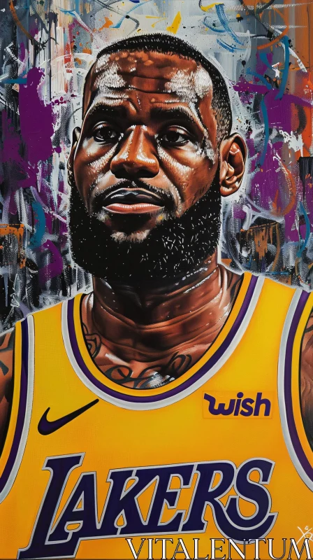 Vivid Art of LeBron James AI Image