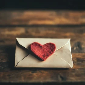 Romantic Envelope with Heart