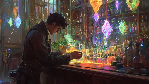 Wizard's Potion: A Magical Fantasy Art