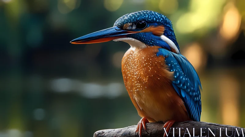 AI ART Colorful Kingfisher in Natural Habitat